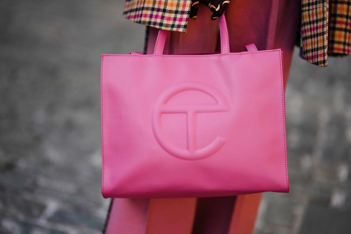 Pink Telfar Bag from a Black-owned fashion brand