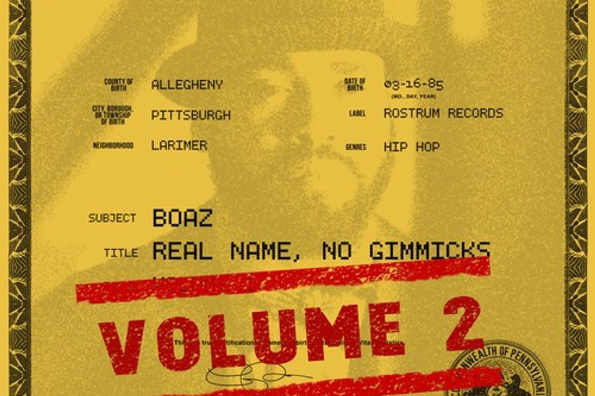 Pittsburgh MC Boaz Drops The New Track "Mathematics" Just Ahead Of His Forthcoming 'Real Name, No Gimmicks' (Vol. 2) Mixtape.