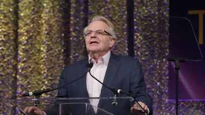 Presenter Jerry Springer on stage at the 2nd Annual Global TV Demand Awards at Fontainebleau Hotel on January 21, 2020 in Miami Beach, Florida (Photo by John Parra/Getty Images for Parrot Analytics).