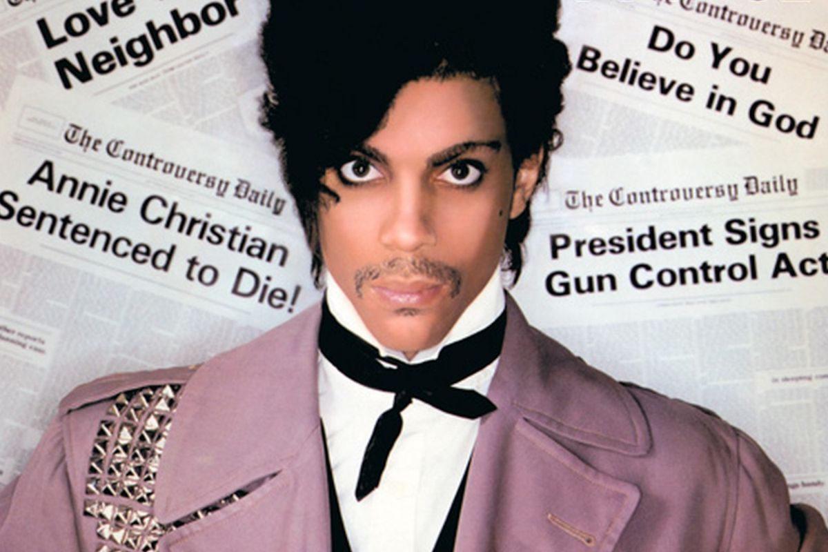 Prince on the cover of his 1981 album, Controversy.