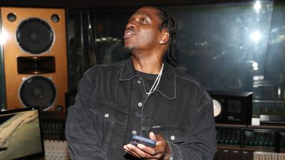 Pusha T during "It's Almost Dry" Album Listening Session at Jungle Studios on April 12, 2022 in New York City.