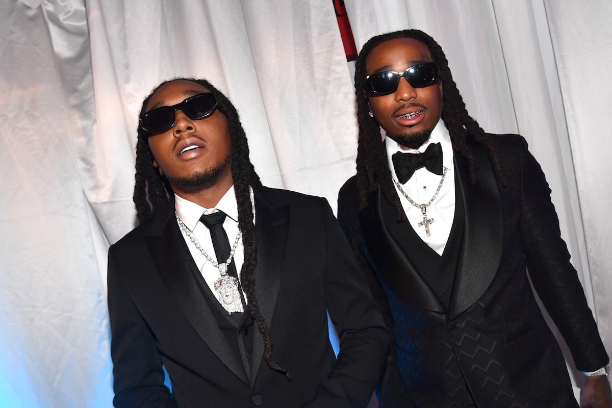 Quavo and Takeoff in suits