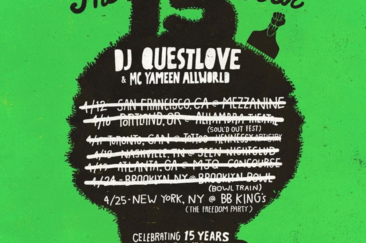 Questlove x Yameen Allworld - the 15 Tour poster