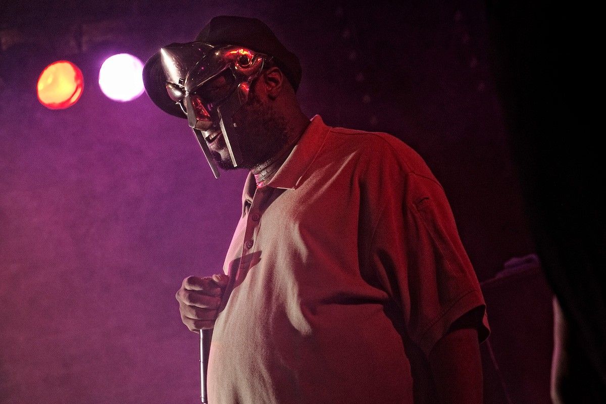 Rapper Doom performs on stage at The Arches on November 3, 2011 in Glasgow, United Kingdom.