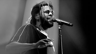 Rapper J. Cole performing at Staples Center