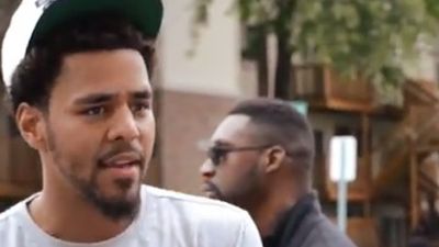 Rapper J. Cole Visits Ferguson, Missouri To Show Support For Protestors On The Ground Following The Killing Of Unarmed Teen Michael Brown.