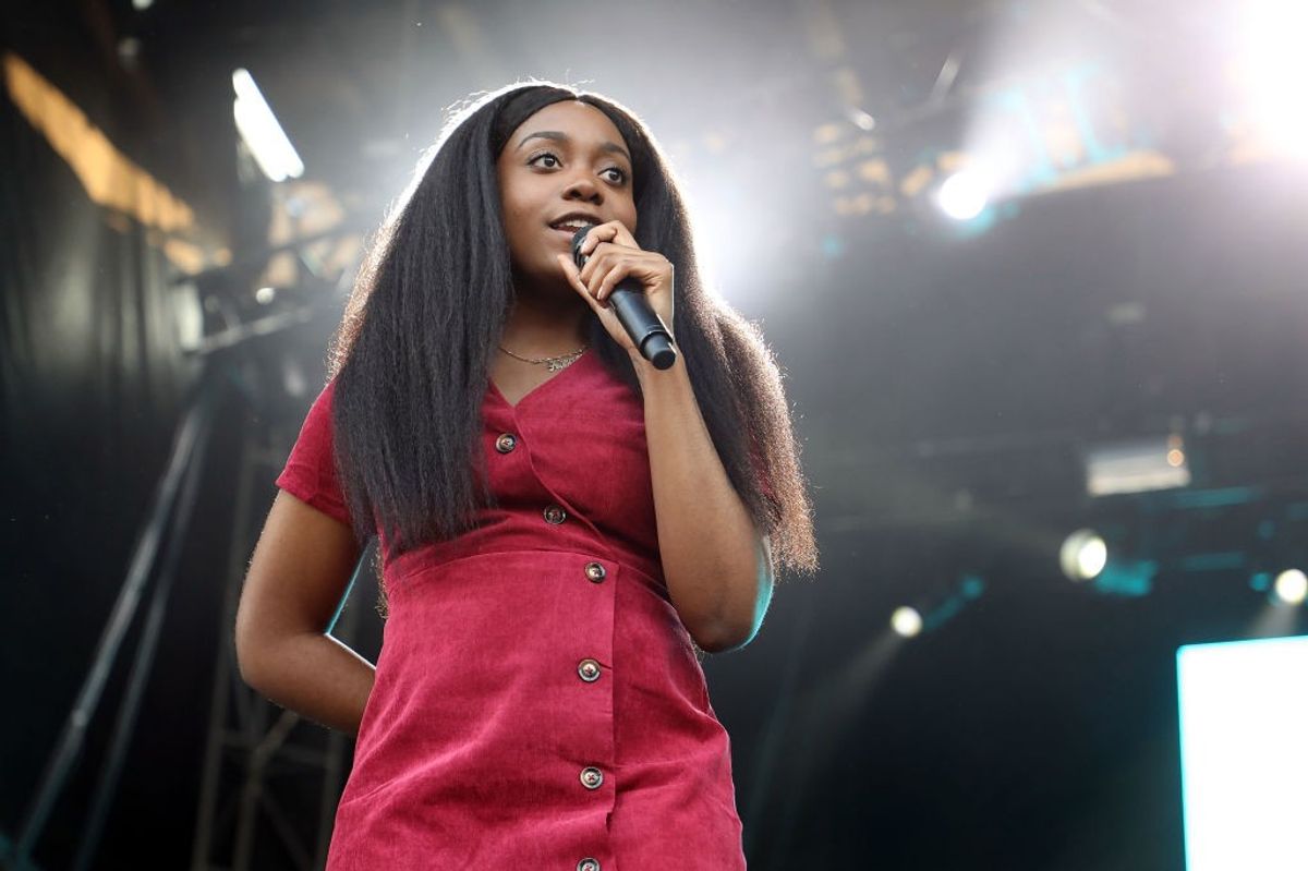Rapper Noname performing at Governor's Ball