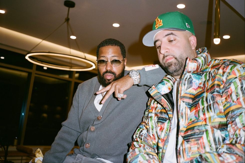 Roc Marciano and Jay Worthy posing for a photo. 