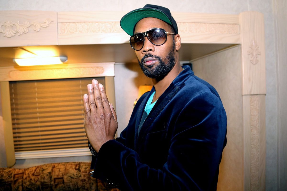 RZA of The Wu-Tang Clan backstage after their Riot Fest 2015 concert at Downsview Park on September 20, 2015