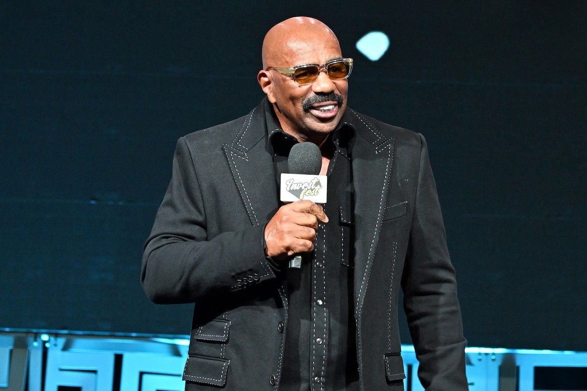Steve Harvey speaks onstage during Day 2 of 2023 Invest Fest at Georgia World Congress Center on August 27, 2023 in Atlanta, Georgia.