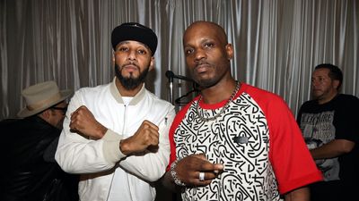 Swizz Beatz and DMX at Day 3 of the Bacardi House Party in 2015