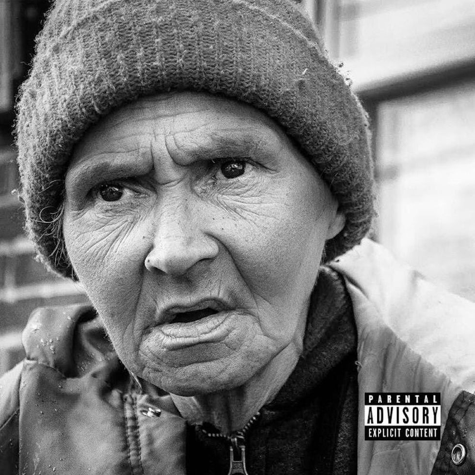 The cover art for 'WWCD' pictures Clara \u201cClaire\u201d Gomes, a homeless woman known on the East side of Buffalo, NY. 