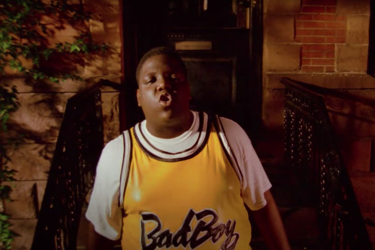 The Notorious B.I.G. in the video for "Juicy."