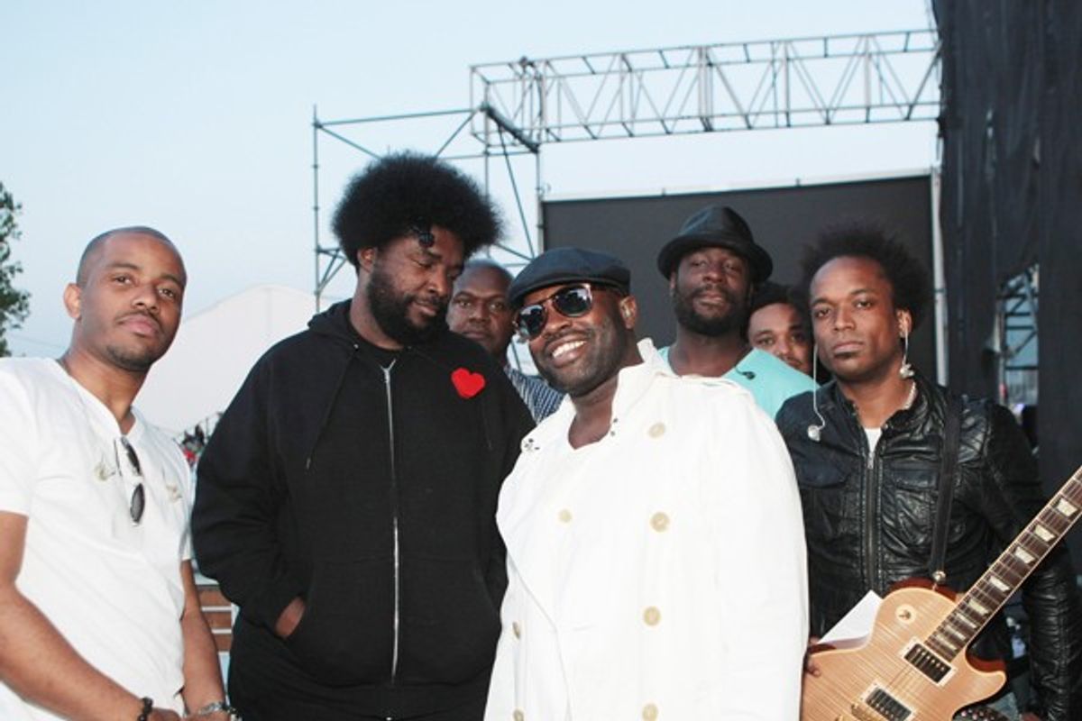 The Roots, posing at 5th annual Roots Picnic at Festival Pier, Penn's Landing, Philadelphia