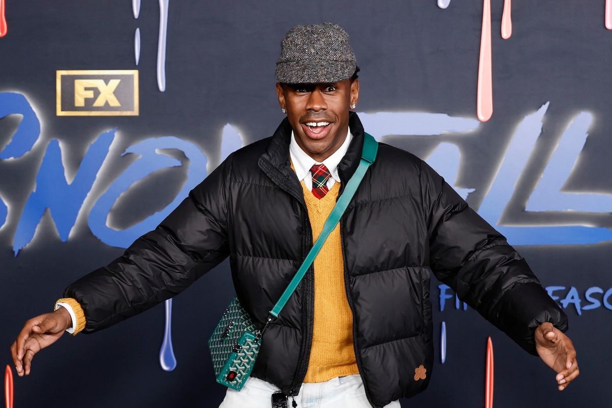 Tyler, the Creator attends the Red Carpet Premiere Event for the Sixth and Final Season of FX's "Snowfall" at Academy Museum of Motion Pictures, Ted Mann Theater on February 15, 2023 in Los Angeles, California. (Photo by Frazer Harrison/Getty Images)