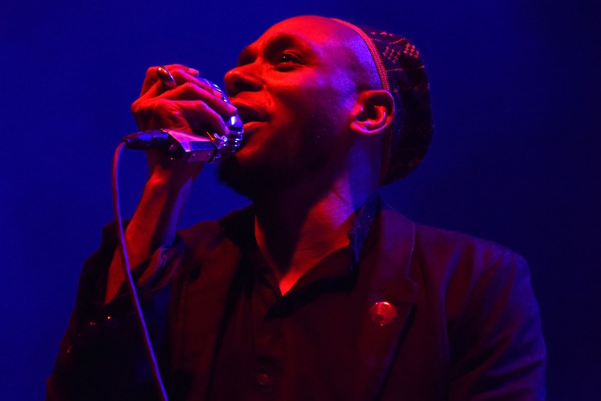 Yasiin Bey performs during the Black on Both Sides 20th Anniversary concert at The Greek Theatre on October 25, 2019 in Berkeley, California.