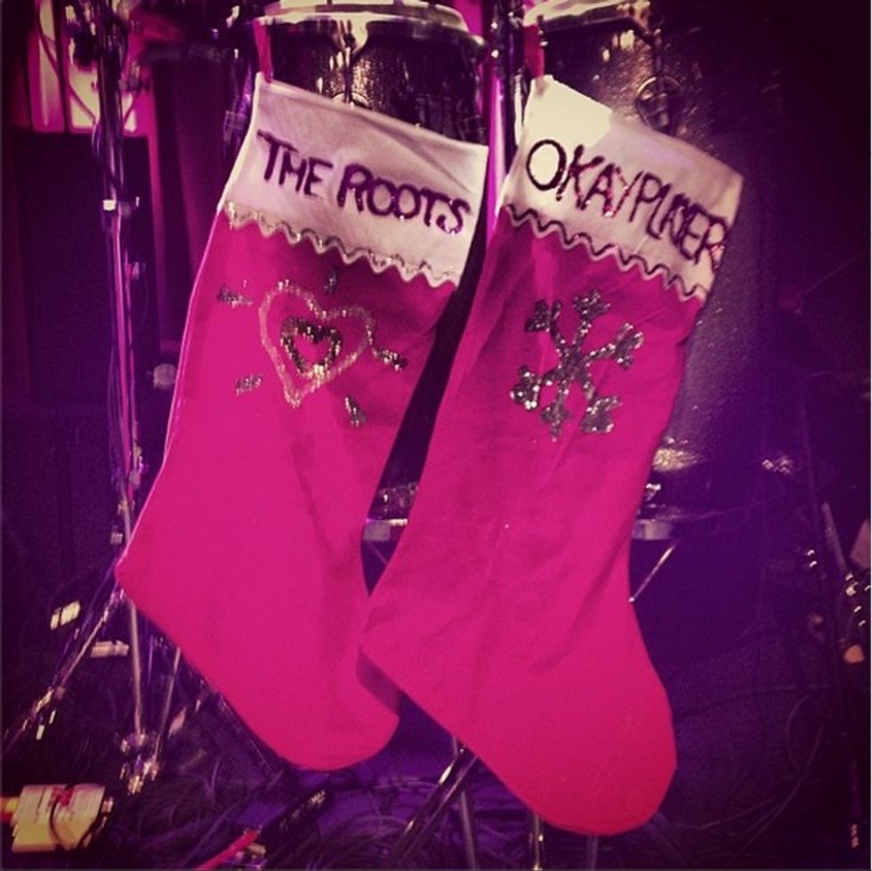 Stockings were hung on stage left with care at The Roots OKP Holiday Jam '13