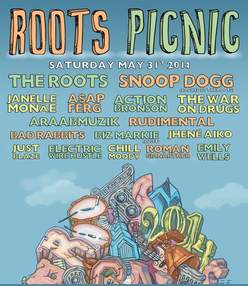 Check out the line up for Roots Picnic 2014 including Snoop Dogg, Janelle Monae, Action Bronson and more.