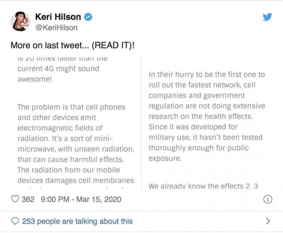 Keri Hilson Deletes Social Media Posts Saying 5G Networks Could Be Causing The Coronavirus