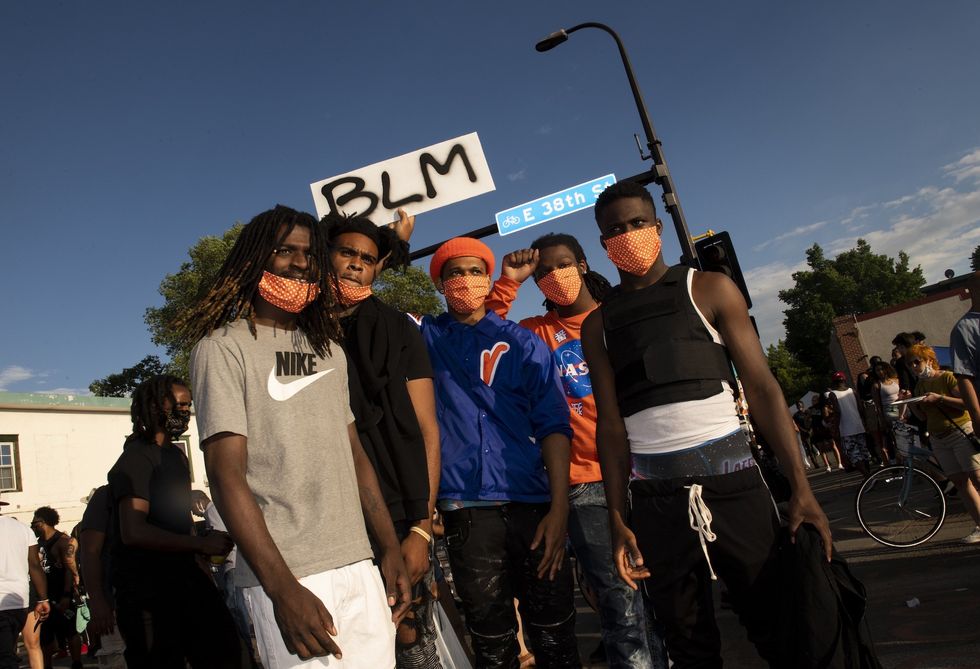 Group of Black Lives Matter Protesters Pose for Photo