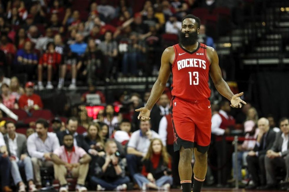 James Harden in a game vs. the Minnesota Timberwolves
