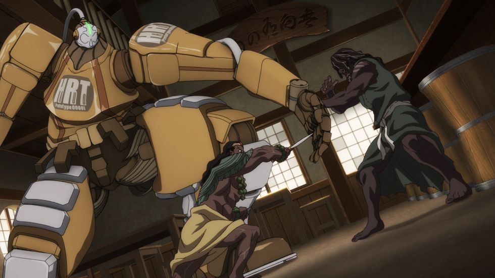Yasuke anime sword fight