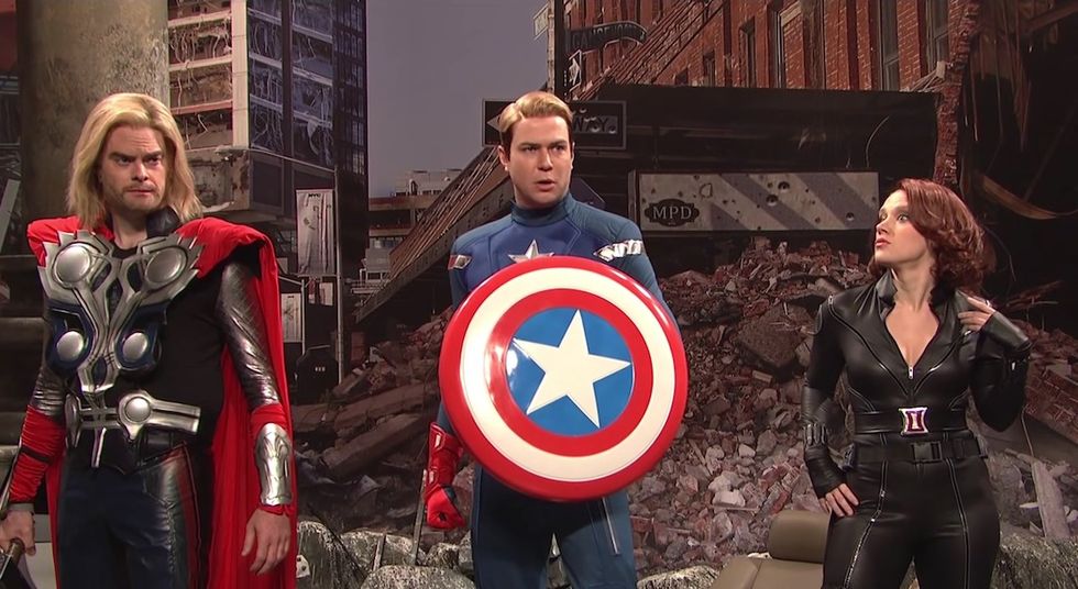 SNL riffs on The Avengers in a 2013 sketch.