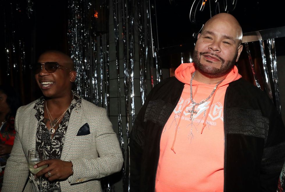 a Rule (L) and Fat Joe attend Shia's 30th Birthday Celebration at The Magic Hour in NYC.