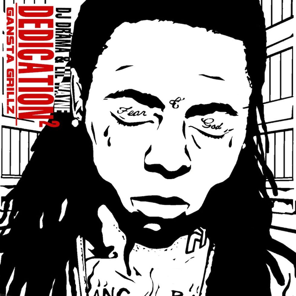 Cover of Lil Wayne's Gangsta Grillz mixtape, Dedication. 