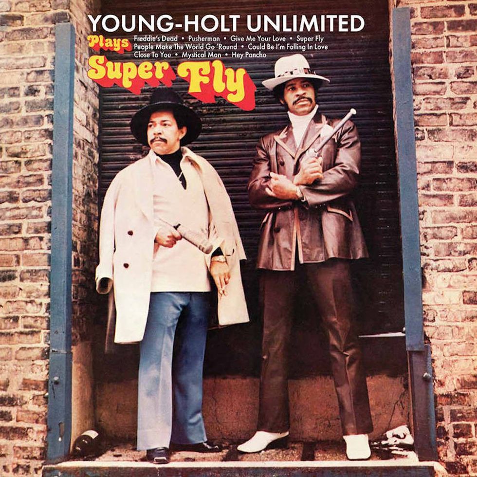 Front cover of Young-Holt Unlimited Plays Superfly, which is set for a limited edition reissue for Record Store Day 2022. 