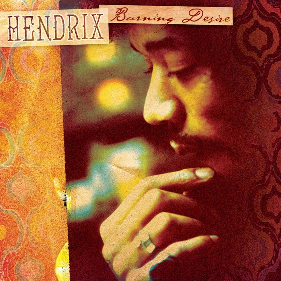 Cover of Jimi Hendrix's 'Burning Desire' reissue, arriving on Black Friday for Record Store Day 2022.