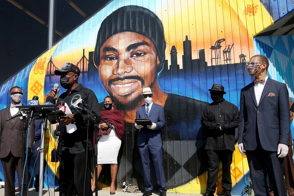 A press conference at Fruitvale Station